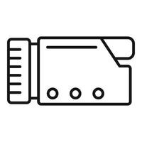 Compact camcorder icon outline vector. Video camera vector