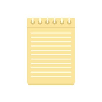 Syllabus notepad icon flat isolated vector