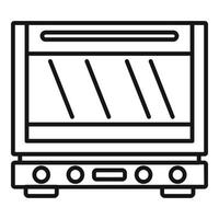 Defrost oven icon outline vector. Electric convection stove vector