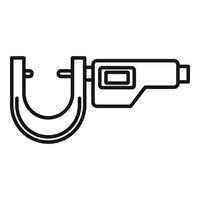 Micrometer dimensions icon outline vector. Precision vernier vector