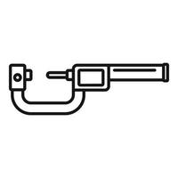 Technical micrometer icon outline vector. Vernier caliper vector