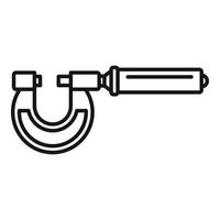 Micrometer measurement icon outline vector. Design caliper vector