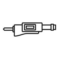 Accuracy micrometer icon outline vector. Precision caliper vector