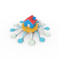 3d illustration of home network png