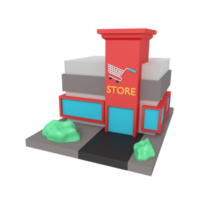 Illustration 3D du bâtiment du magasin png