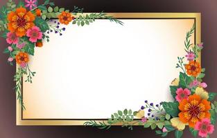 Beautiful Spring Border Background with Gradient Color Concept vector