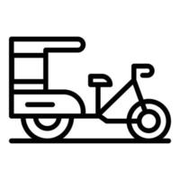 Auto trishaw icon outline vector. Indian rickshaw vector