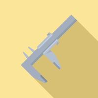 Engineering caliper icon flat vector. Calliper vernier vector