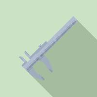 Caliper icon flat vector. Vernier calliper vector