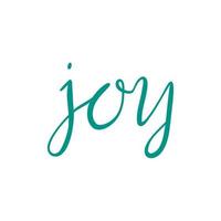 joy handwritten lettering. flat vector illustration