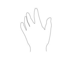 hand brush in the style of one line art vector
