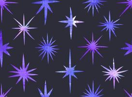 Seamless festive pattern with blue stars. vector