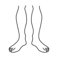 Vector Cartoon outline, Top view of Human man Left and right foot standing. Hand drawn linear sketchy. You can use this image for fashion design and etc.