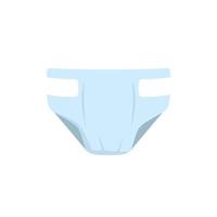 Bed diaper icon flat isolated vector