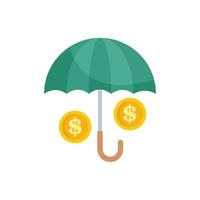 Retirement profit protection icon flat isolated vector