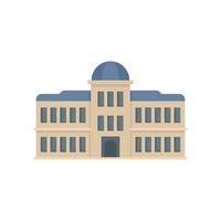 Parliament architecture icon flat isolated vector