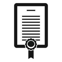 Standard certification icon simple vector. Policy quality vector