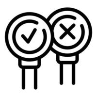 Digital election icon outline vector. Vote poll vector