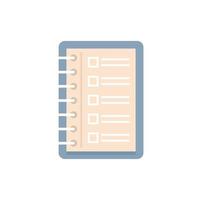 To-do list sheet icon flat isolated vector
