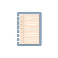 To-do list sheet icon flat isolated vector