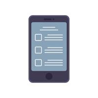 To-do list smartphone icon flat isolated vector