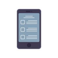 To-do list smartphone icon flat isolated vector