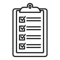 Standard clipboard icon outline vector. Policy quality vector