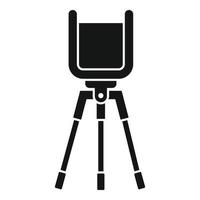 vector simple de icono de soporte de video de teléfono. trípode móvil