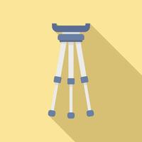 Phone tripod icon flat vector. Mobile camera stand vector