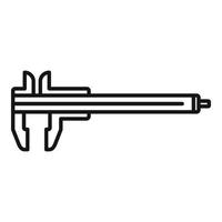 Micrometer icon outline vector. Dial caliper vector