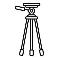 Mobile tripod icon outline vector. Camera video phone stand vector