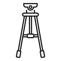 Studio tripod icon outline vector. Video camera stand vector