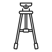 Studio tripod icon outline vector. Video camera stand vector