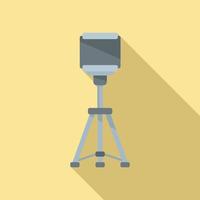 Smartphone tripod icon flat vector. Mobile camera stand vector