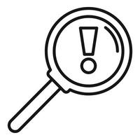 Search solution icon outline vector. Business problem vector