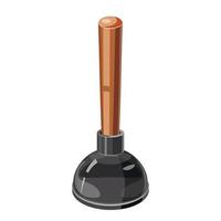 Cup plunger icon, cartoon style vector