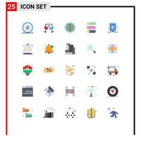 Modern Set of 25 Flat Colors Pictograph of optimization on off couple switch setting Editable Vector Design Elements