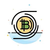 bitcoins cadena de bloque de bitcoin moneda criptográfica plantilla de icono de color plano abstracto descentralizado vector