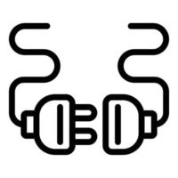 Unplug cable icon outline vector. Digital detox vector