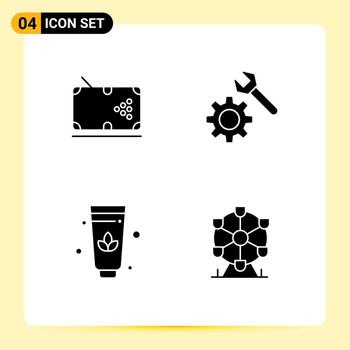 Universal Solid Glyphs Set for Web and Mobile Applications snooker cream stick wrench landmark Editable Vector Design Elements