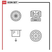 Universal Icon Symbols Group of 4 Modern Filledline Flat Colors of indian card day knowledge drink Editable Vector Design Elements