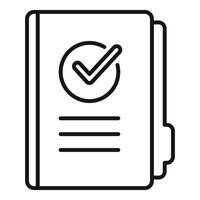 Quality folder icon outline vector. Document file vector