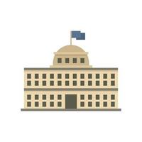 Parliament landmark icon flat isolated vector