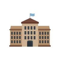 Tower parliament icon flat isolated vector