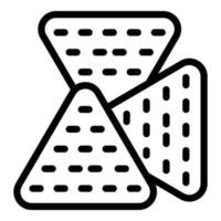 Triangle cracker icon outline vector. Food biscuit vector