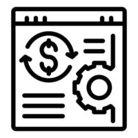 vector de esquema de icono de finanzas web. estrategia creativa