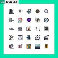 conjunto de 25 iconos de ui modernos símbolos signos para estadísticas de instagram recursos ambientales elementos de diseño de vectores editables globales