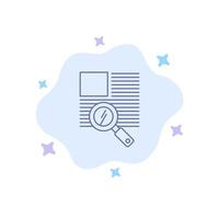 Line Text Zoom Reading Blue Icon on Abstract Cloud Background vector