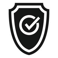 Quality shield icon simple vector. Check guarantee vector