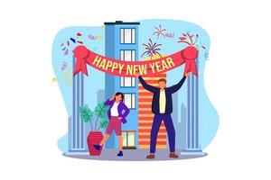 Welcome 2023 Year Flat Design vector